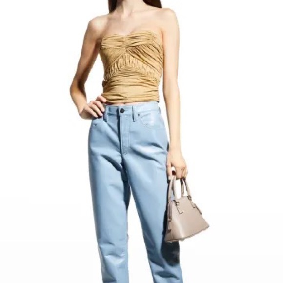 Ruched gold sparkly tube top - Picture 4 of 4